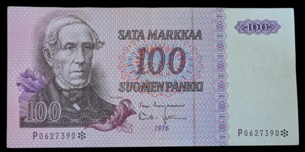 100 Markkaa 1976 Tähti P0627390 Lindblom – Lehtinen
