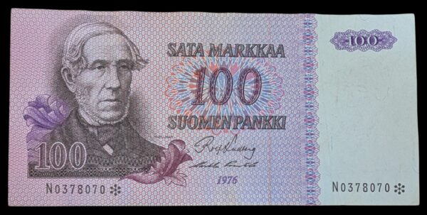 100 Markkaa 1976 Tähti N0378070 Kullberg – Puntila