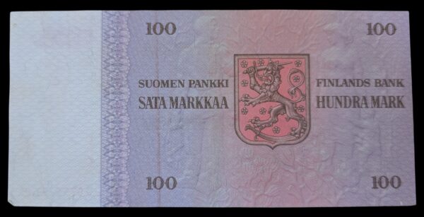 100 Markkaa 1976 Tähti J0355791 Karjalainen – Nars - Image 2