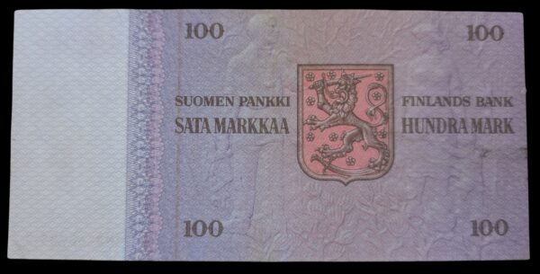 100 Markkaa 1976 Tähti N0466785 Alenius – Vanhala - Image 2