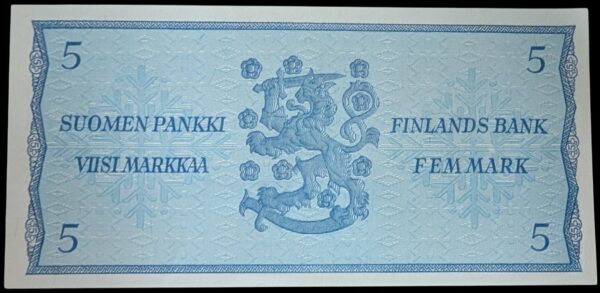 5 Markkaa 1963 Litt A Tähti I0325978 Koivisto – Nars - Image 2