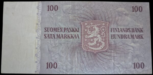 100 Markkaa 1963 Litt. A H5483311 Uusivirta – Puntila - Image 2