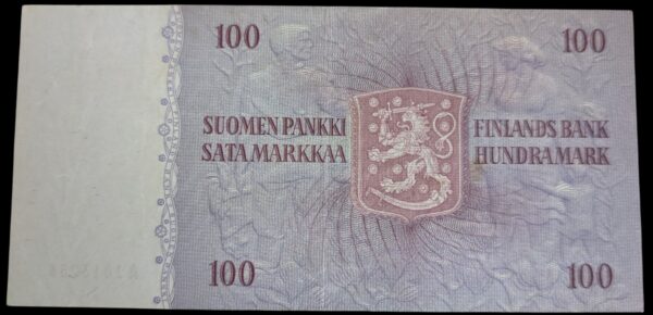 100 Markkaa 1963 A1013286 Rossi – Engberg - Image 2