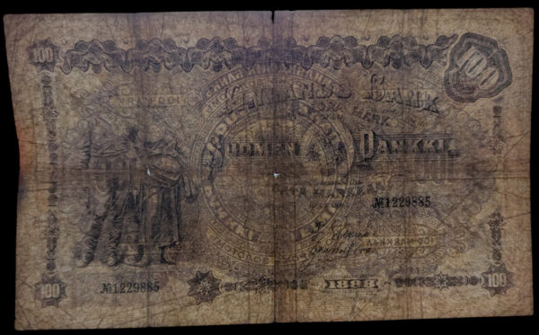 Finland 1898 100 Markkaa No1229885  Stenius - Ahlfors - Image 3