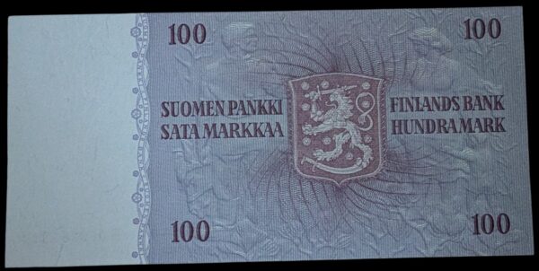100 Markkaa 1963 Litt. A Tähti G0308608 Simonen - Luukka - Image 2