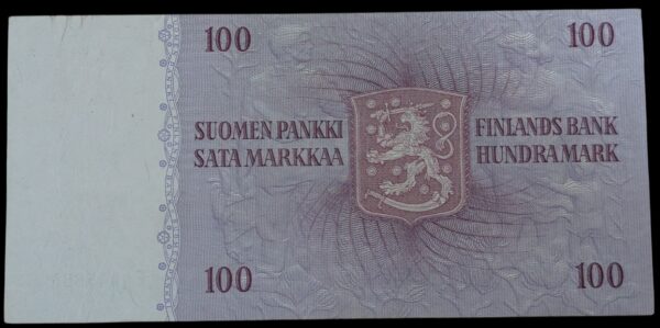 100 Markkaa 1963 Litt. A Tähti E0245883 Simonen – Tammivuori - Image 2