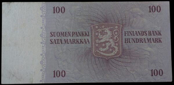 100 Markkaa 1963 Litt. A Tähti E0227000 Uusivirta – Vuotilainen - Image 2