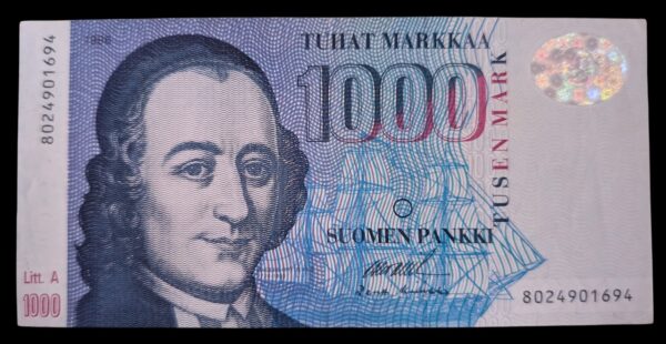 Finland 1986 1000 Markkaa Litt. A 8024901694 Ollila – Koivikko