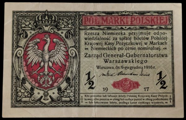 Puola 1/2 Mark 1917 B7088284