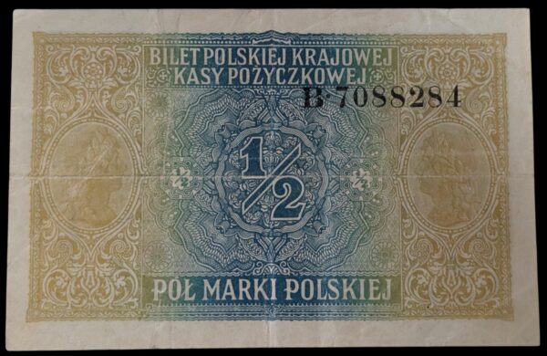 Puola 1/2 Mark 1917 B7088284 - Image 2