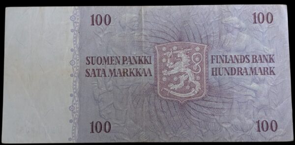 Finland 1963 100 Markkaa Litt. A D1144205 Hetemäki – Luukka - Image 2