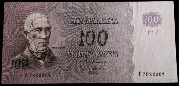 Finland 1963 100 Markkaa Litt. A F7822209 Kullberg – Vuotilainen