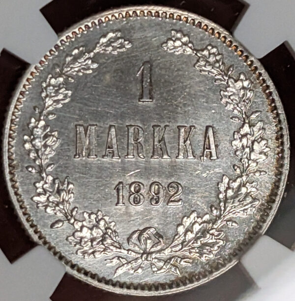 Finland 1892 L 1 Markka NGC UNC Details