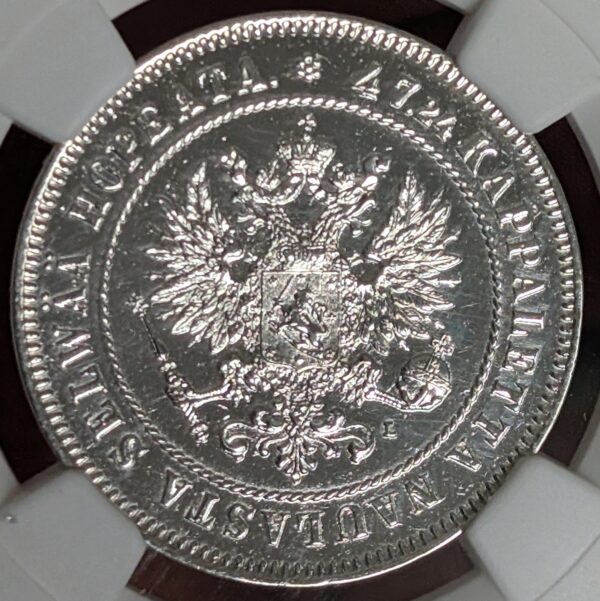 2 Markkaa 1908 L NGC AU Details - Image 2