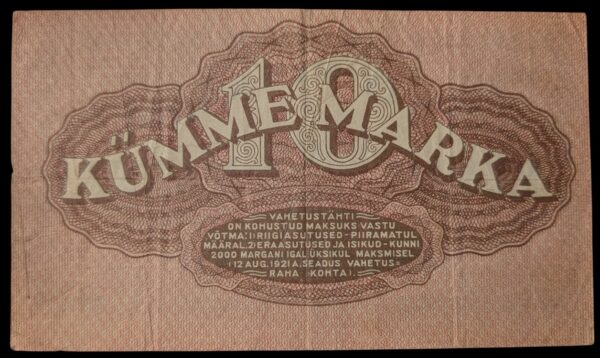 Estonia 1922 10 Marka 1560224 - Image 2