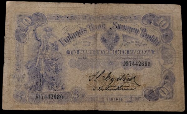 10 Markkaa 1898 No. 7442680”2. painos”