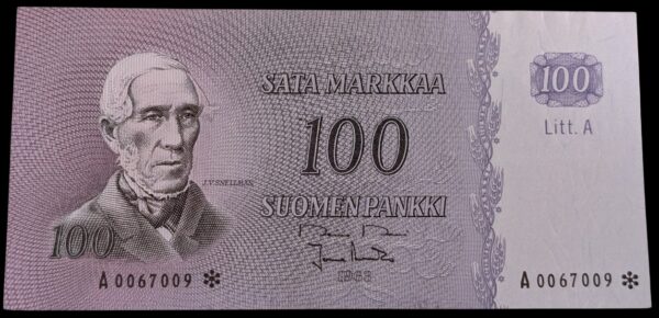 100 Markkaa 1963 Litt. A Tähti A0067009 Rossi – Aranko