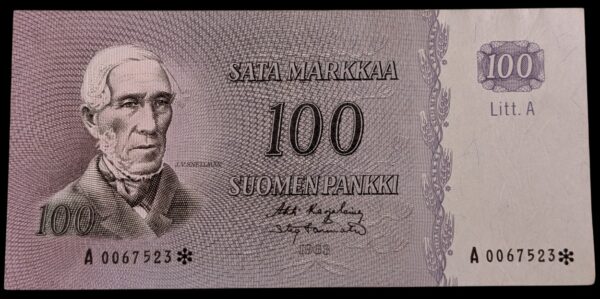 100 Markkaa 1963 Litt. A Tähti A0067523 Karjalainen – Törnroth