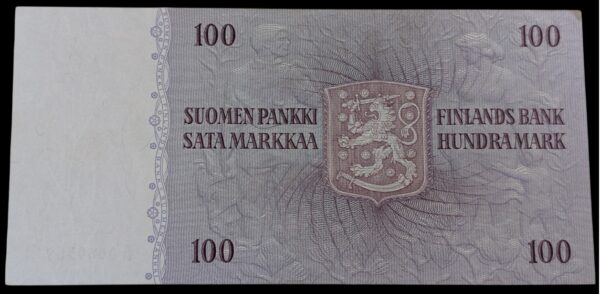 100 Markkaa 1963 Litt. A Tähti A0060589 Leinonen – Luukka - Image 2