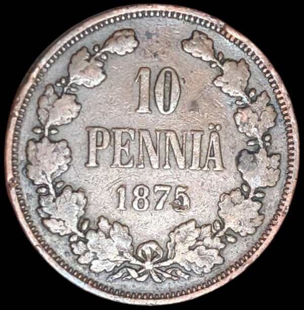 10 Penniä 1875