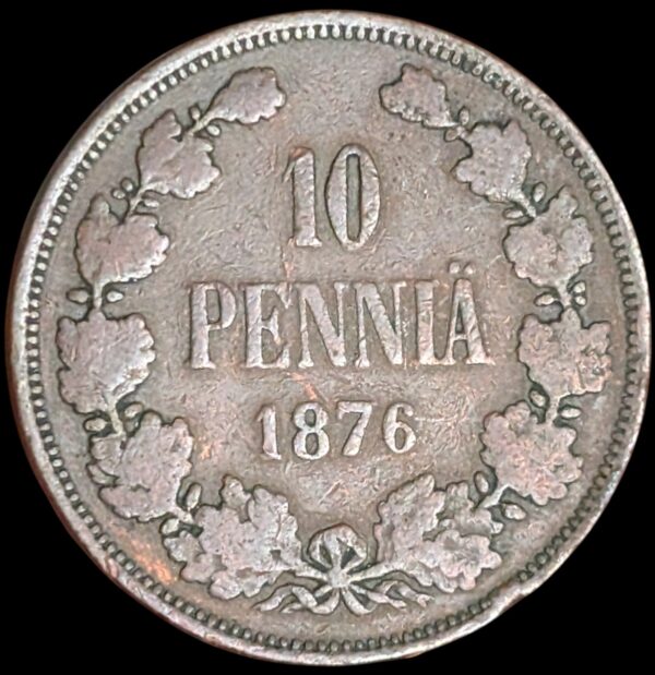 10 Penniä 1876, Pieni 6