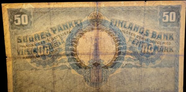 50 markkaa 1909 0544629, vesileimalla - Image 6