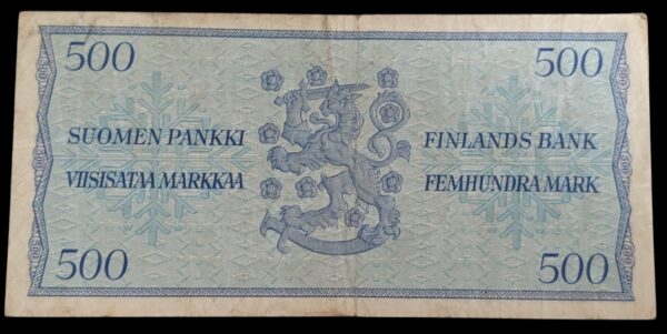 500 Markkaa 1956 F6942553 Simonen – Sacklén - Image 2