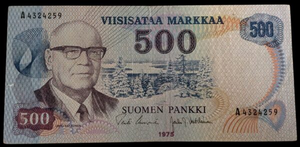 500 Markkaa 1975 A4324259 Uusivirta – Voutilainen