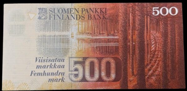 500 Markkaa 1986 7005116235 Holkeri– Hämäläinen - Image 2