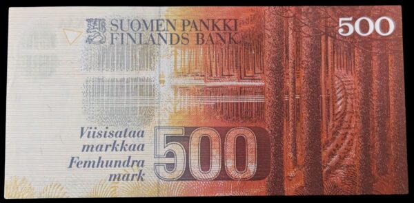500 Markkaa 1986 7006478701 Uusivirta – Vanhala - Image 2