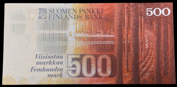 500 Markkaa 1986 7007008409 Kullberg – Puntila - Image 2