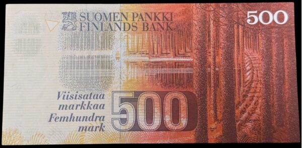 500 Markkaa 1986 7011666495 Uusivirta – Koivikko - Image 2