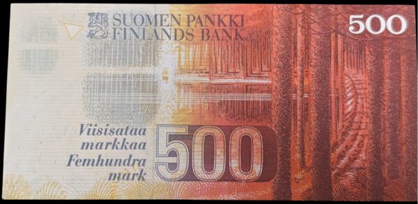500 Markkaa 1986 7006306492 Holkeri – Vanhala - Image 2