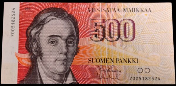 Finland 1986 500 Markkaa 7005182524 Kullberg – Vanhala