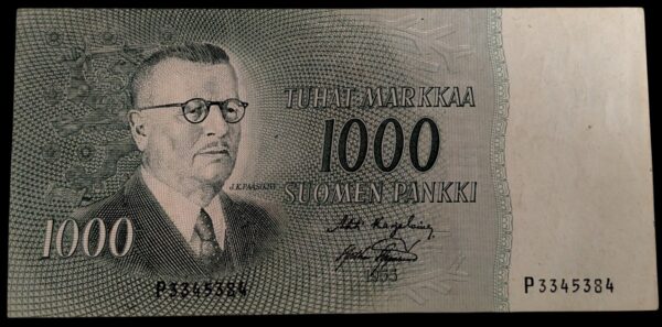 Finland 1955 1000 Markkaa P3345384 Karjalainen – Aspelund
