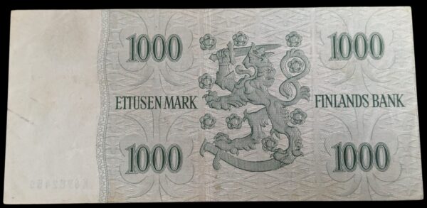 1000 Markkaa 1955 K6982480 Leinonen – Sacklén - Image 2
