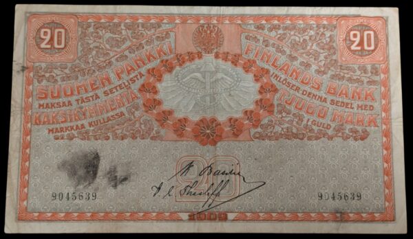 20 Markkaa 1909 9945639 Basilier – Thesleff