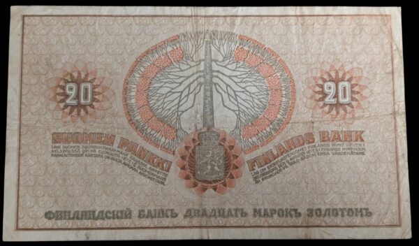 20 Markkaa 1909 9945639 Basilier – Thesleff - Image 2