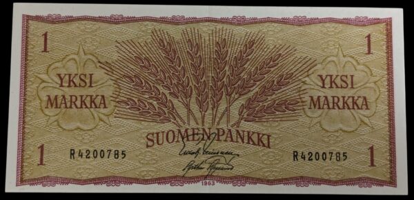 1 Markka 1963 R4200785 Leinonen - Aspelund