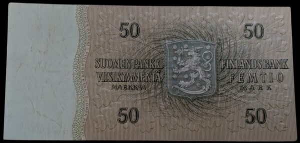 50 Markkaa 1963 Litt. B F8190922 Hetemäki – Koivikko - Image 2
