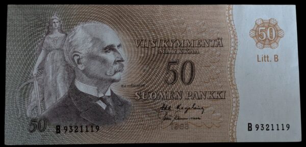 50 Markkaa 1963 Litt. B B9321119 Karjalainen – Tammivuori