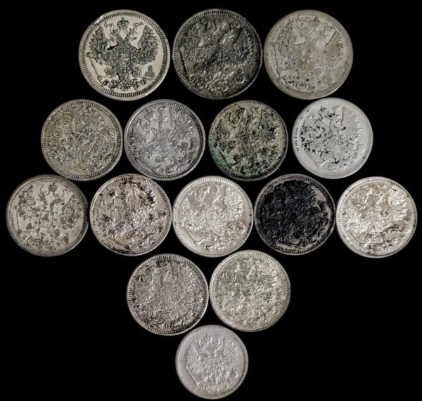 Russia, 1894-1915 10 - 20 Kopeks, 15pcs lot - Image 2