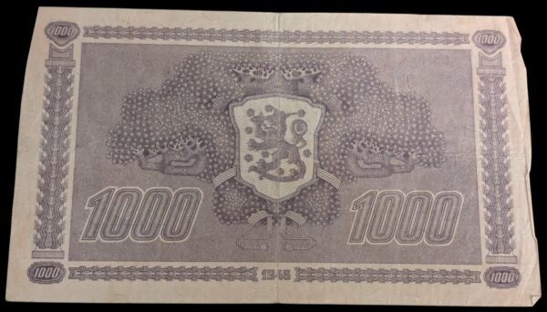 1000 Markkaa 1945 Litt. B G2475761 Kekkonen - Alsiala - Image 2