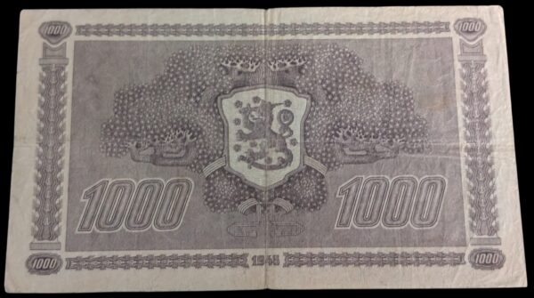 1000 Markkaa 1945 Litt. B H2018398 Kivialho – Alsiala - Image 2