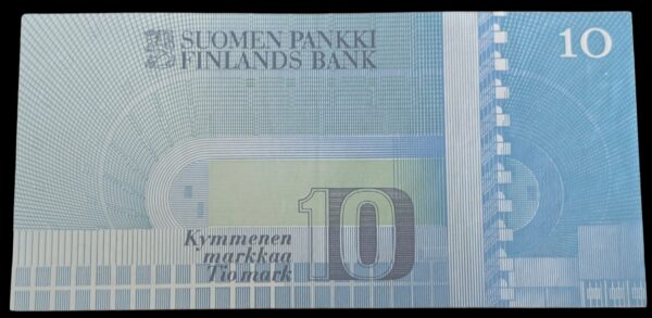 10 Markkaa 1986, Vesileima Vasemmalla Puolella Väärinpäin, Vesileima IV - Image 4