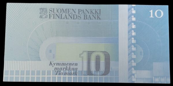 10 Markkaa 1986, Vesileima Vasemmalla Puolella Väärinpäin, Vesileima IV - Image 4