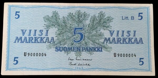 5 Markkaa 1963 Litt B. U9000004
