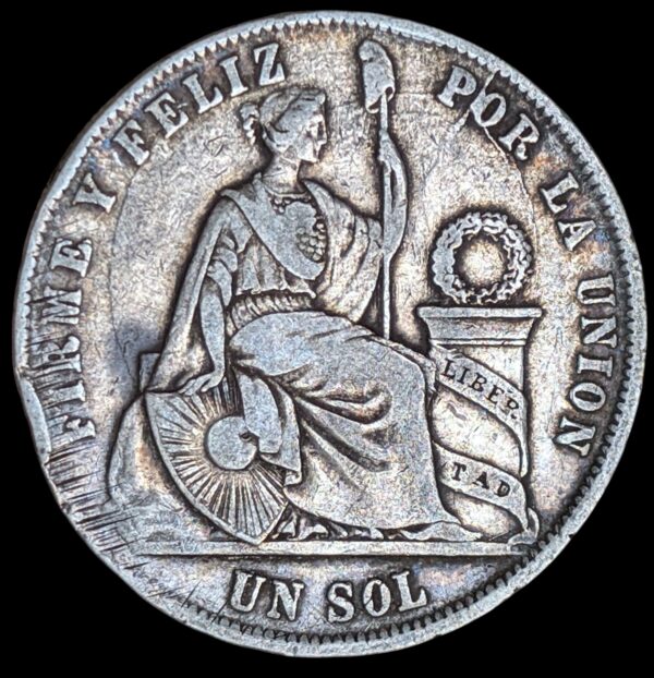 Peru 1872 1 Sol - Image 2