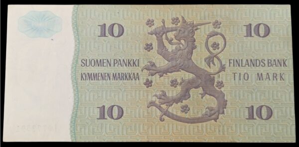 Finland 1980 10 Markkaa (Replacement) I0772591 Karjalainen – Koivikko - Image 2