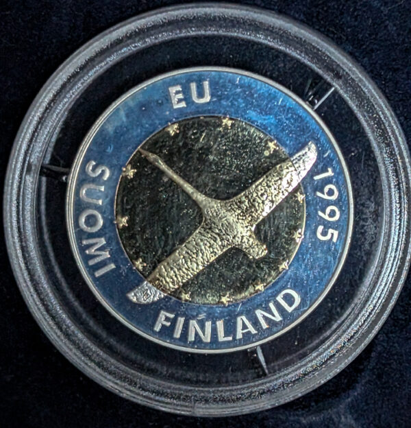 10 Markkaa 1995 EU-puheenjohtajuus kulta-hopea